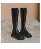 Women's V-Cut Height-Boosting Winter Knee-High Fleece Boots for Petite and Wide Calves