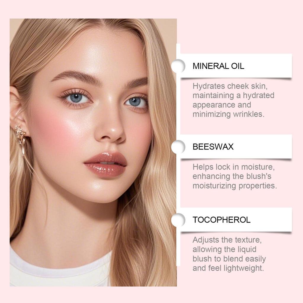 Zephoco Soft Matte Long-Lasting Blush Stick in Dusty Rose: Gentle, Moisturizing, Lightweight, Adheres Well.