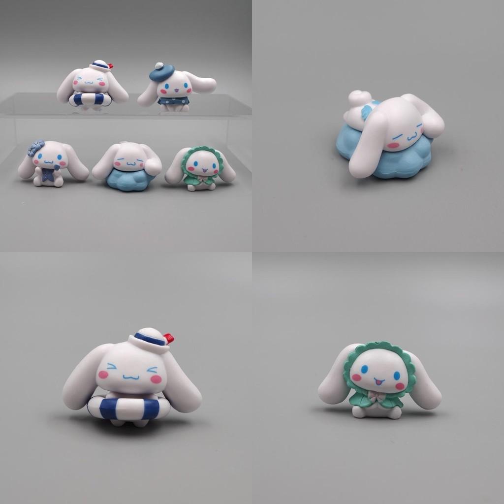 Figura Linda de Cinnamoroll Sanrio Anillo de Natación Juguete Juego de Figuras Para Decoración de Pasteles Diy