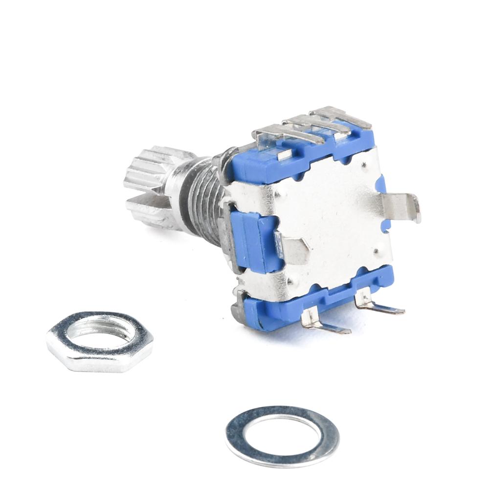 EC11 Rotary Encoder Switch 30-bit Pulse 360-Degree Unlimited Rotation With Switch Handle 15mm 5 Feet