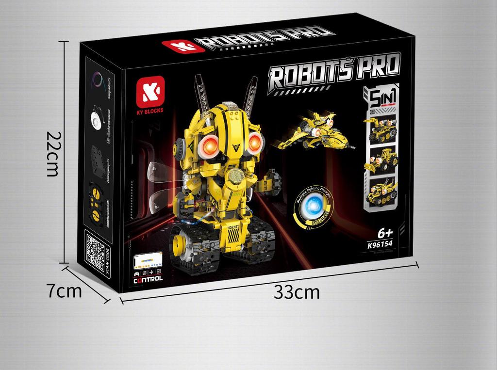 5-in-1 Electric Remote-Control Transformer Robot Building Kit