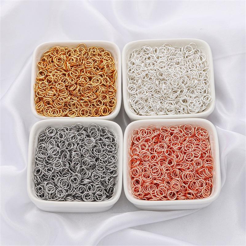 

Gold-Filled Silver-White Open Jump Rings for DIY Jewelry 0.7x5mm 50 pcs