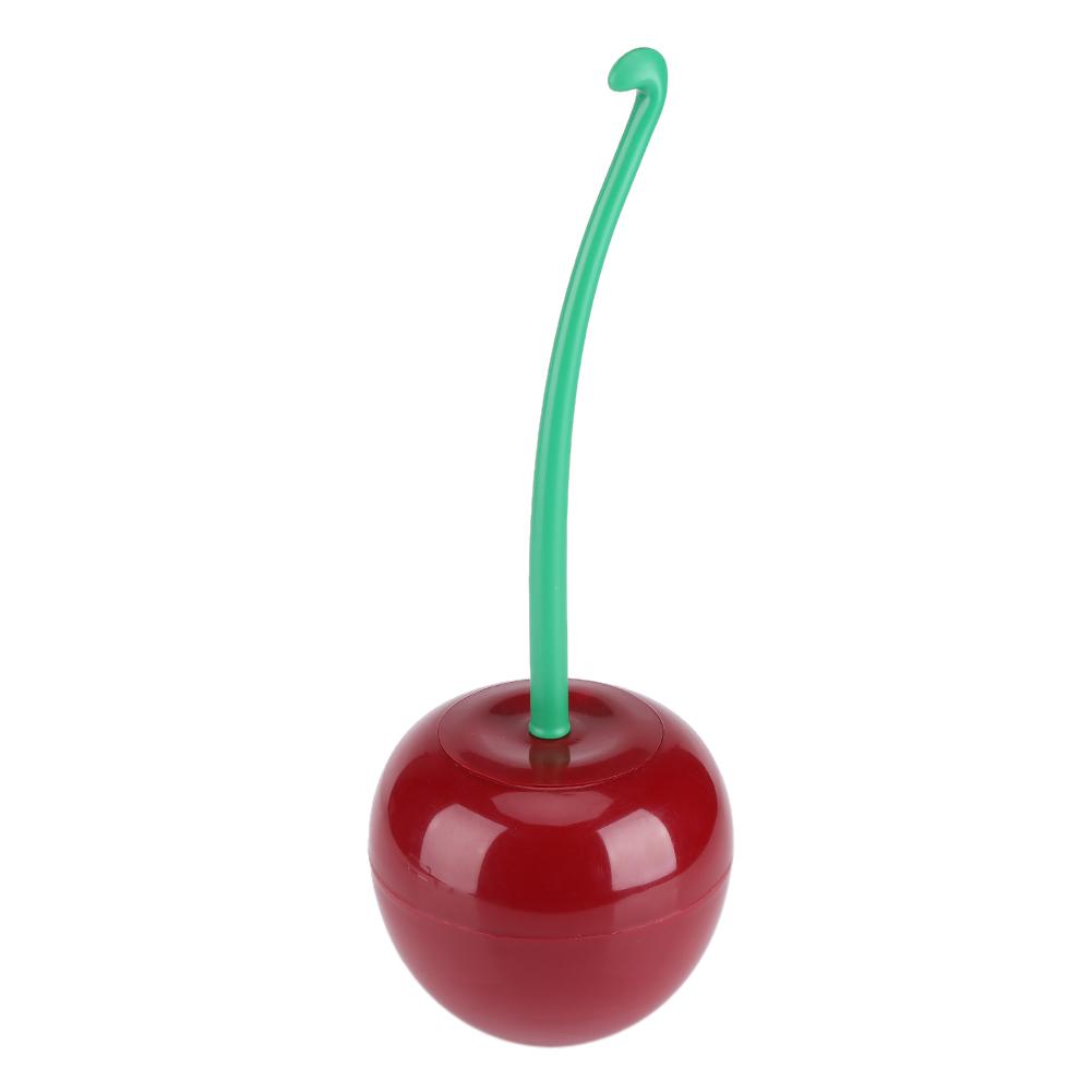

Cherry Shape Cleaning Toliet Brush Holder Standing Set Lavatory Bathroom Tool