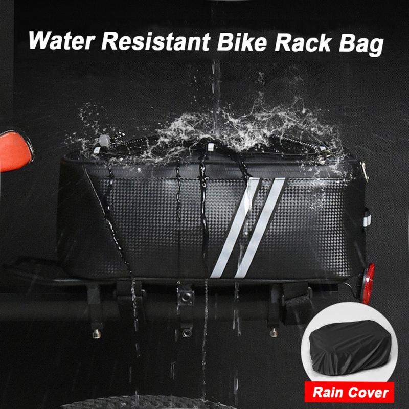 Fahrrad-Koffertasche 7L Fahrrad-Hecktasche Wasserabweisend Fahrradgepäckträgertasche mit wasserdichter Regenhülle Fahrradzubehör für MTB Rennrad