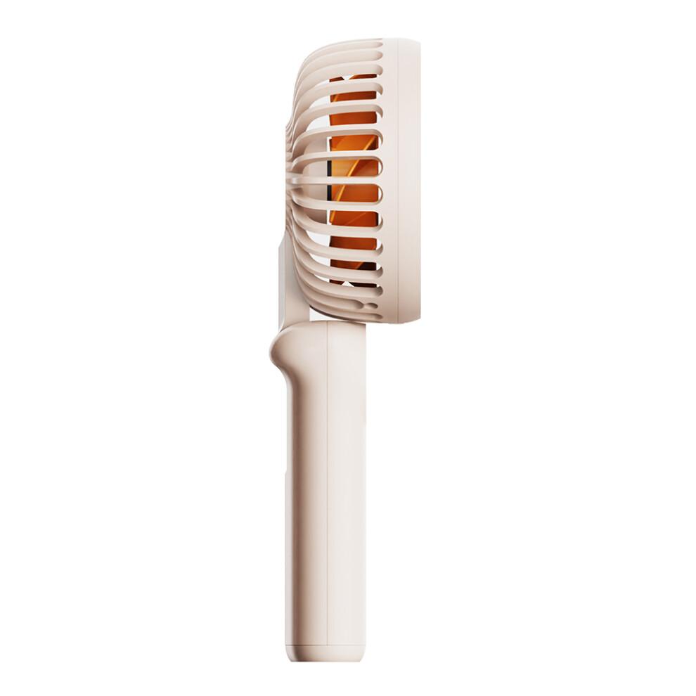 (Beige) z3 6 Snelheden Digitale Display Koelventilator Geluidsarm 180 Graden Draaibaar Handventilator