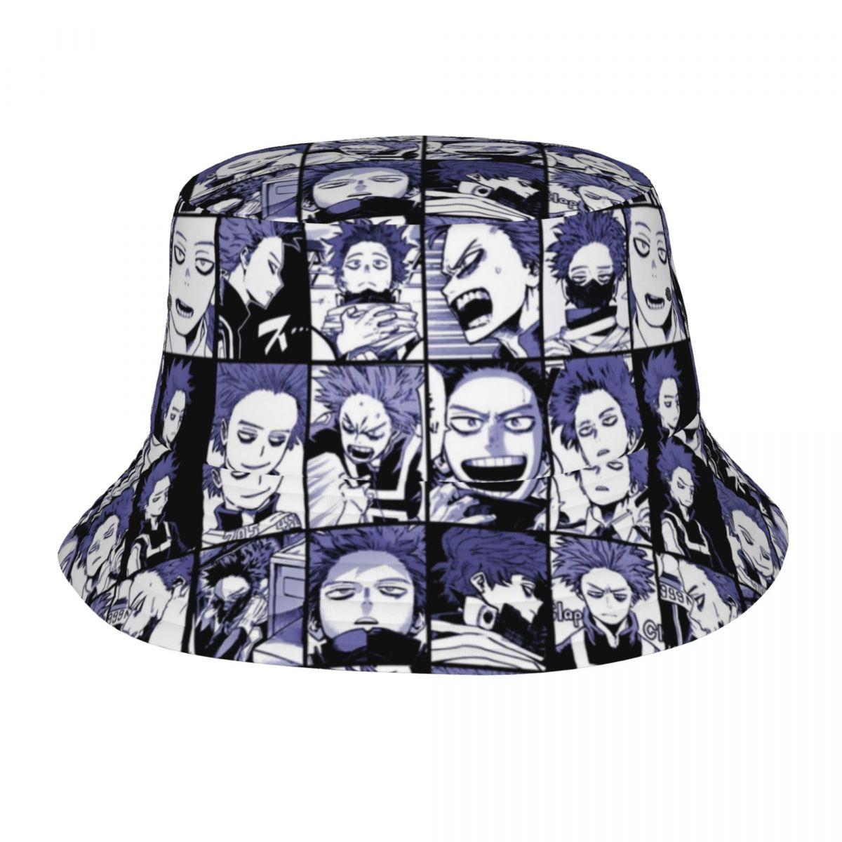 

Shinso Collage Anime My Hero Academia Bob Hat Spring Headwear Stuff Fisherman Hats for Outdoor Unisex Women Ispoti Cap Packable