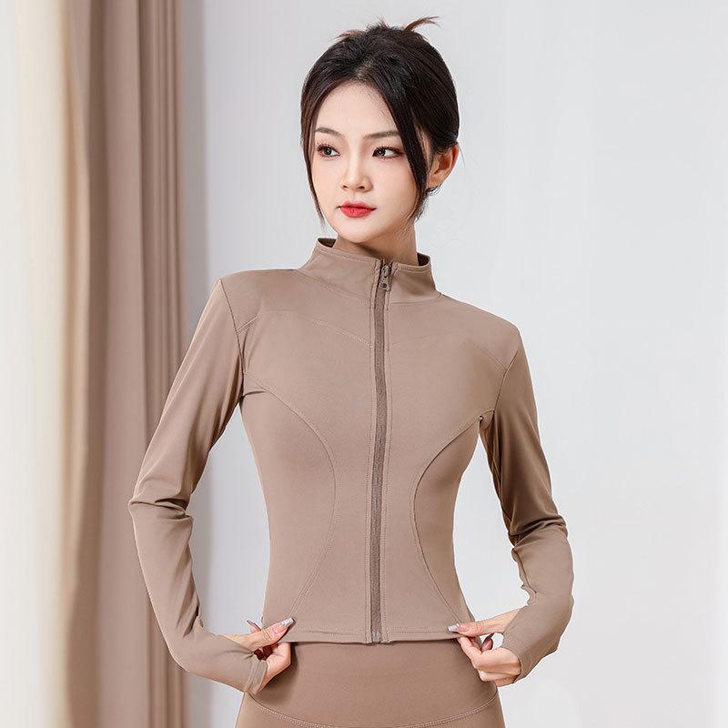 

Женский высококачественный быстросохнущий комплект для бега и тренажерного зала 2024: Куртка и штаны для йоги M (Bust/Waist Reference)