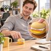 Funny Gifts for Coworkers 3D Printed Hamburger Clicker Stress Relief Toy Fidget Toy Realistic Food Toys Sensory Gadget Office Desktop Decoration