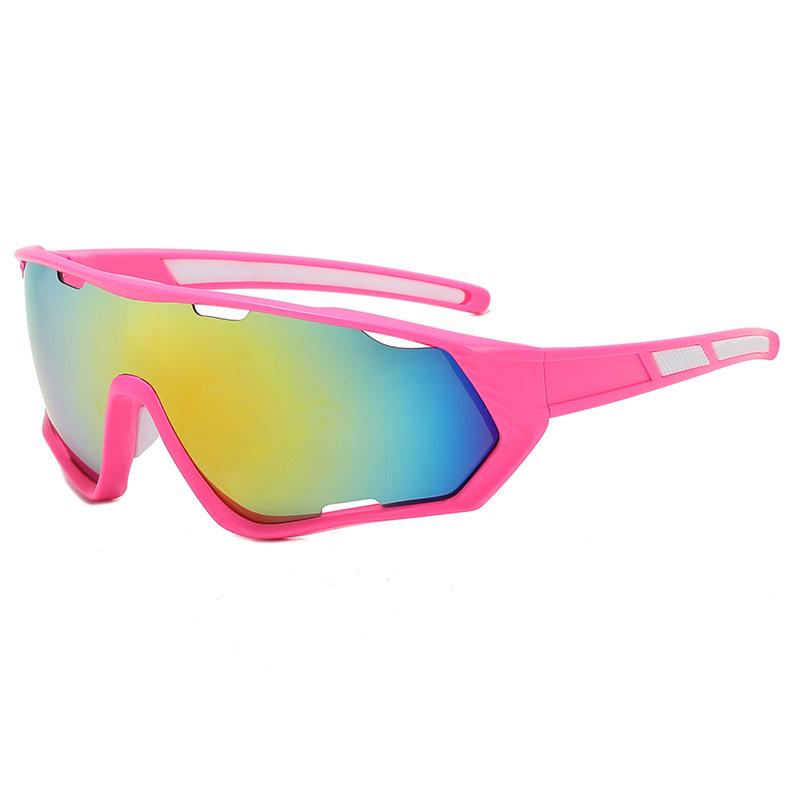 Bunte futuristische Damen-Radsportsonnenbrille für Outdoor-Sportarten