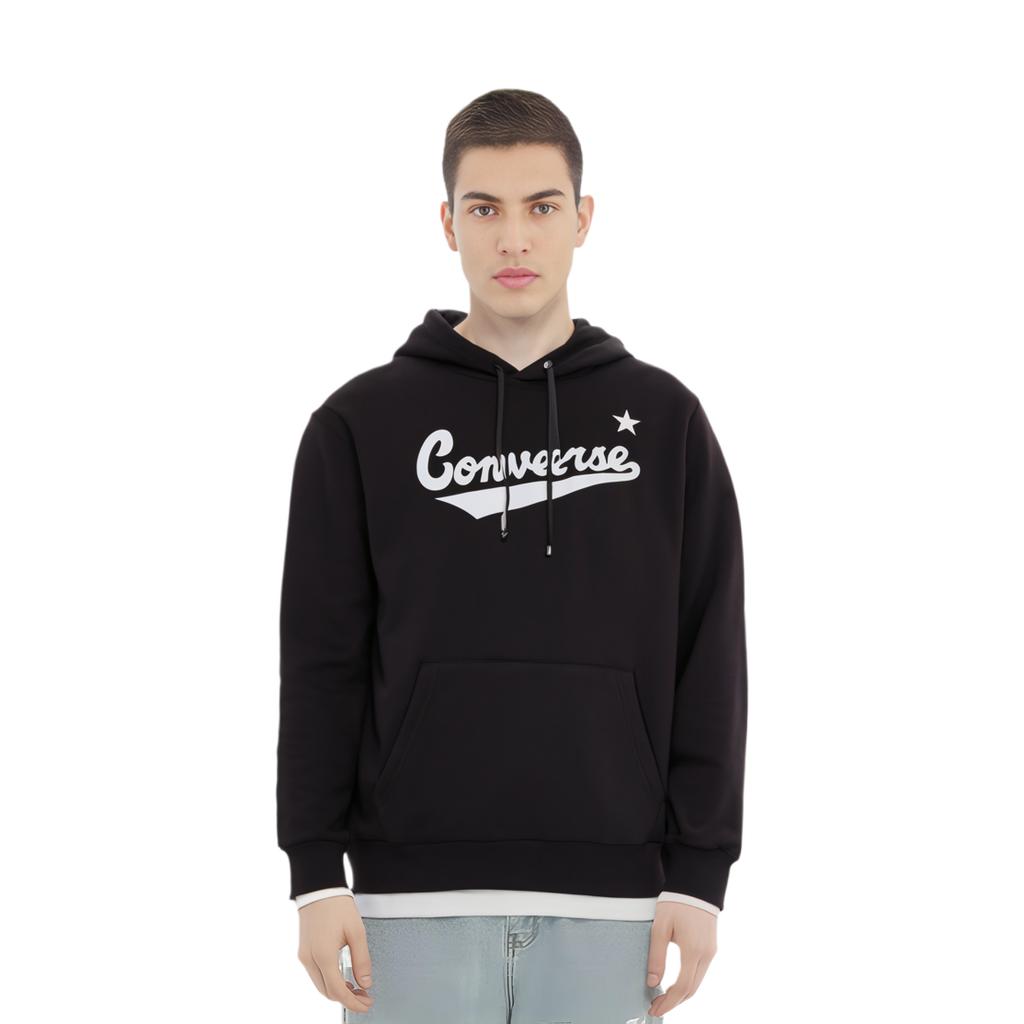 Converse Sweatshirts Men's Black Hooded Moderate Regular 10019004-A01