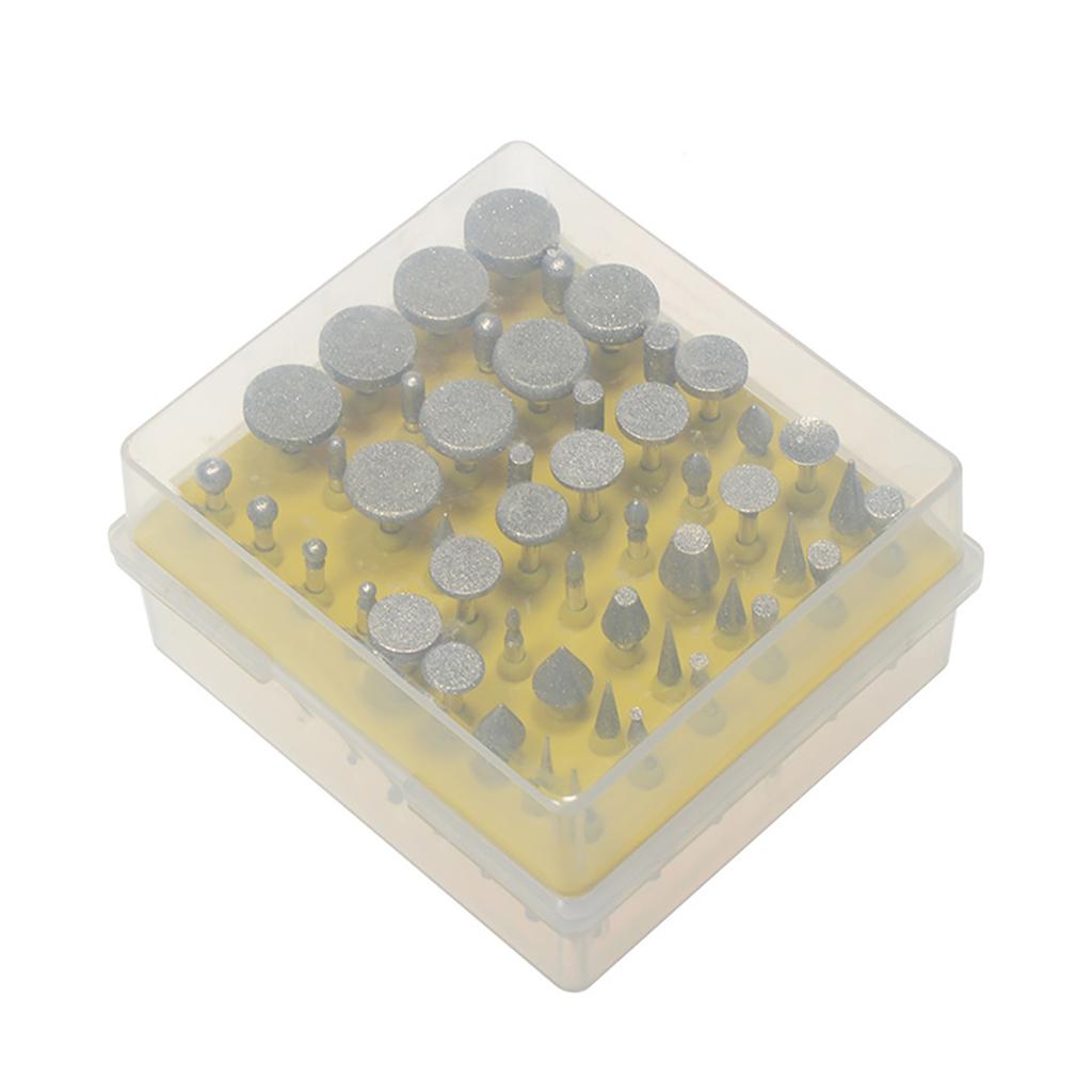 50 Stück Diamant-Schleifköpfe 3,175 mm Schaft Diamantbeschichtete Rotationsfräser Set Schleifer Rotationswerkzeug Set Schleifschneidkopf Bohrer Metallgravur