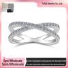 New Moissanite 925 Sterling Silver Intertwined Women's Ring - High-End Fashion Niche