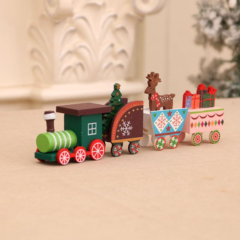 Christmas Decorations Christmas Wooden Train Window Decoration Christmas Gifts