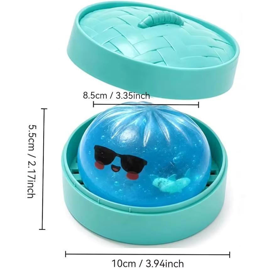 Găluște Rechin Strălucitoare Jucărie Squishy Moale Reziliență Lentă Mini Chifle Fidget Cu Aburitor Chifle Umplute la Abur Strânge Le