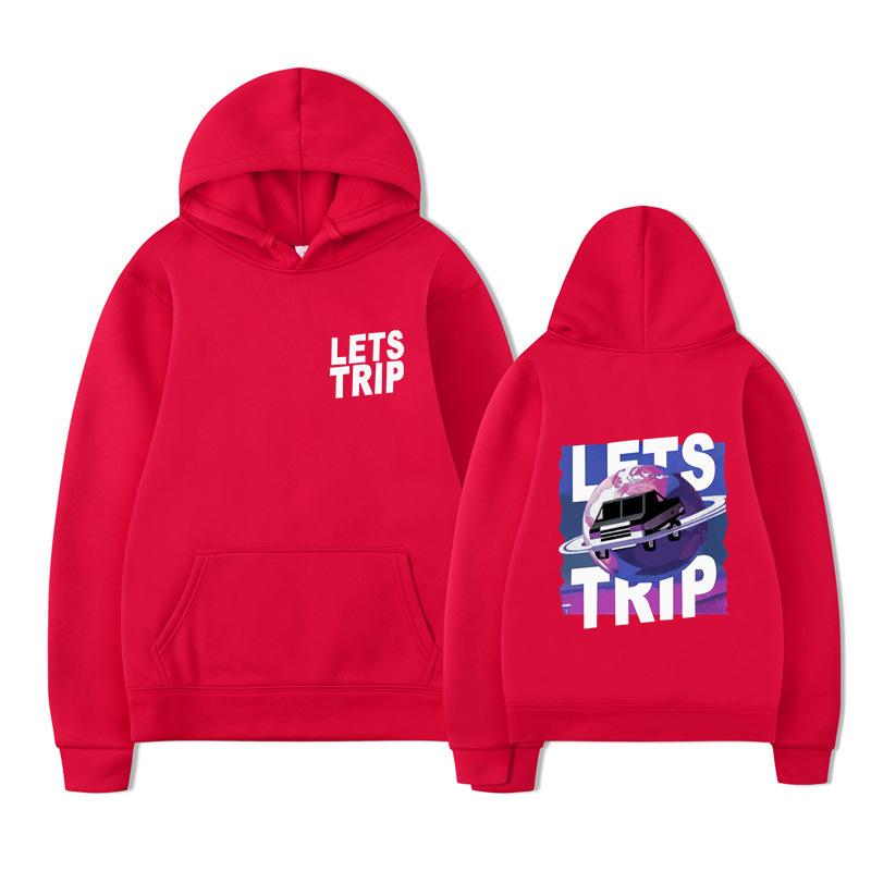 Autumn LETS TRIP Letter Printed Men's Hoodie Y2K Clothes Vintage Fashion Unisex Long Sleeve Pullovers