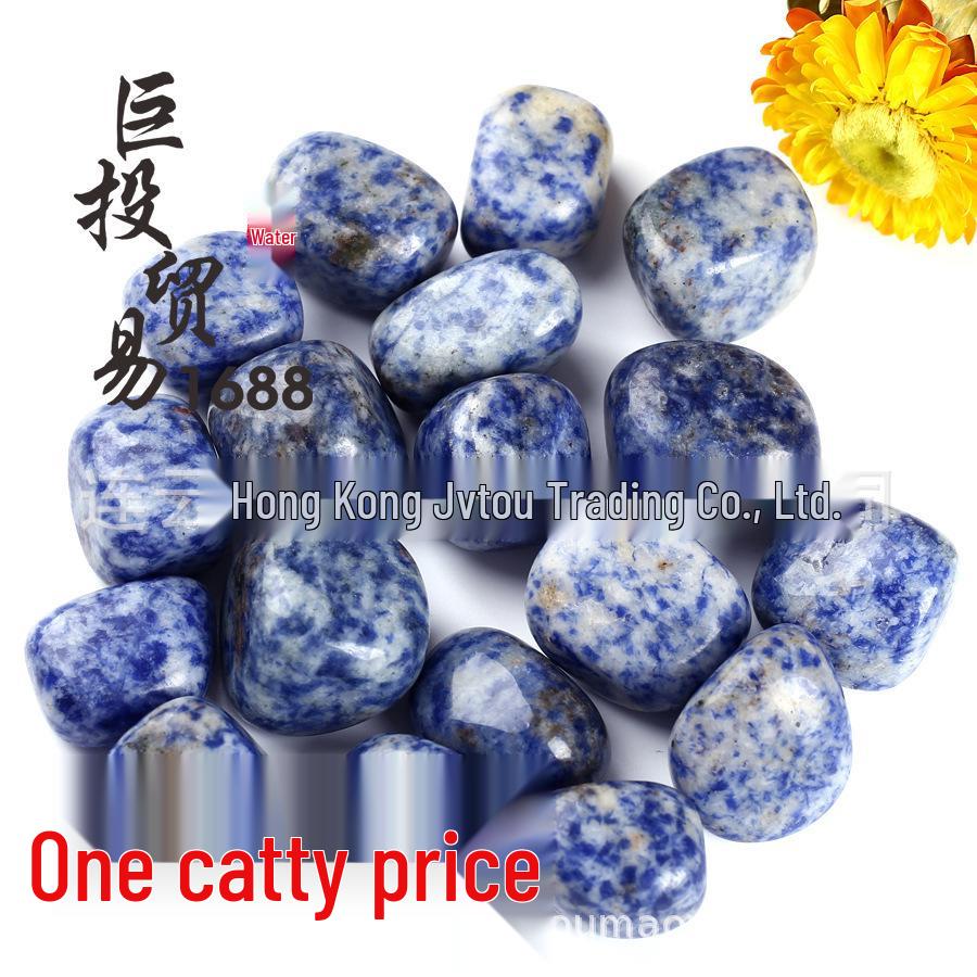 

Natural Blue Dot Tumbled Stone Bonsai Ornament and Fish Tank Decoration, Children s Archaeology Ore Digging Kit, Diffuser Stone