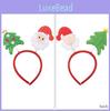 Cartoon Themed Christmas Headband With Santa Claus Elk And Tree Decoration