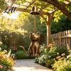 Vintage Kupfer Katzen Dekorationen Metall Windspiel Einzigartige Gartendekoration Außen Statue Klingeln Wetterfeste Glocken für Liebhaber Windspiele Glocke Hängend