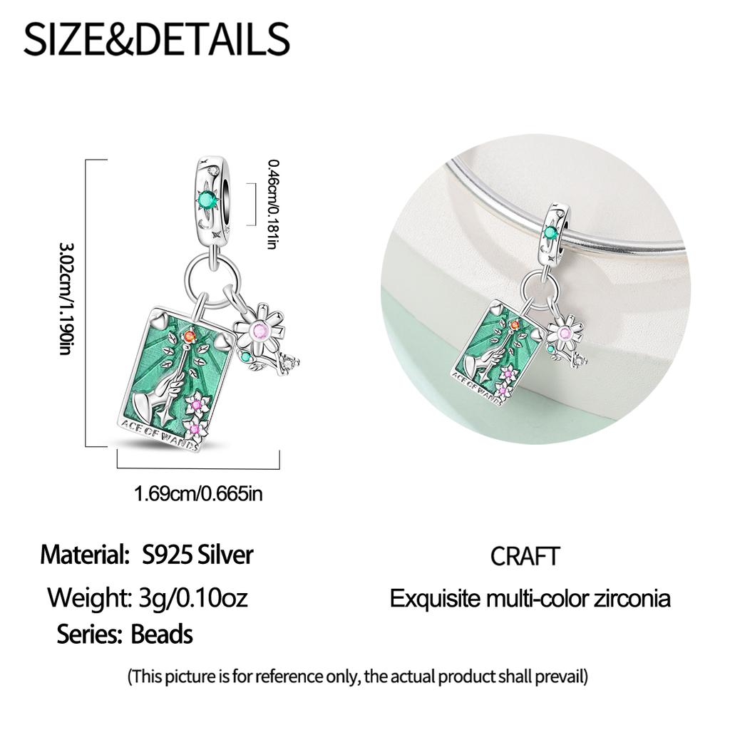 Original Charms Copper Staff Life Memorial Pendant Beads Fit Bracelet Women Jewelry Making Diy Gift