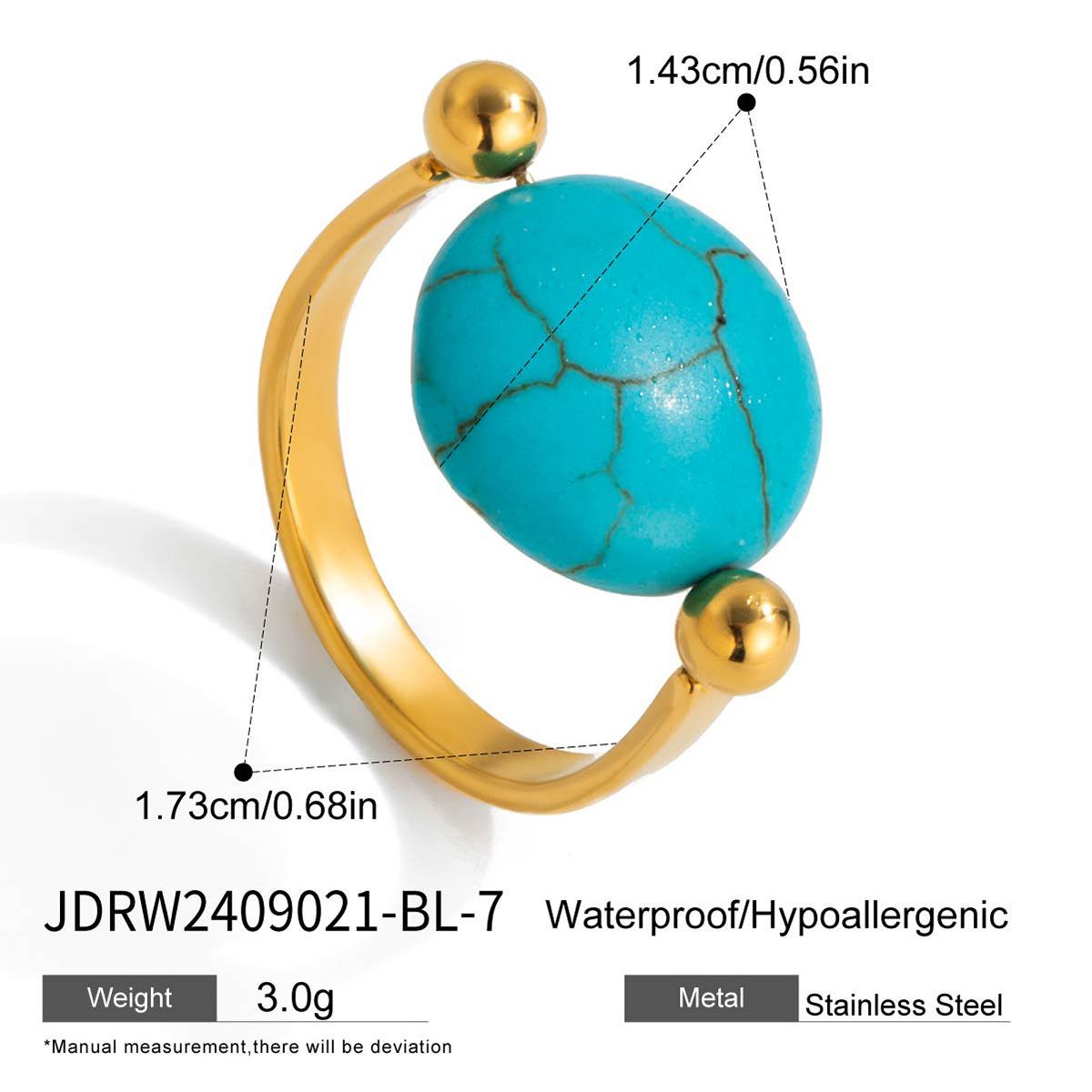 

JYL TS Bracelet Ring Set Combines Style & Fortune JDRW2409021-BL-7 колір чорний шкіряний піджак