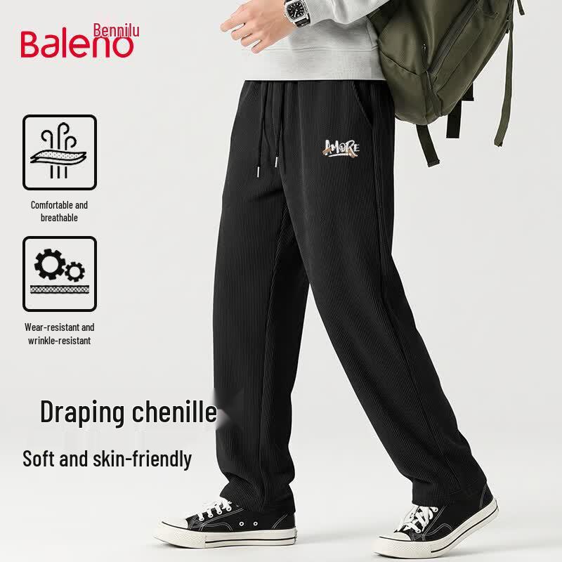 Baleno Men s Chenille Loose Straight-Leg Casual Pants 4XL