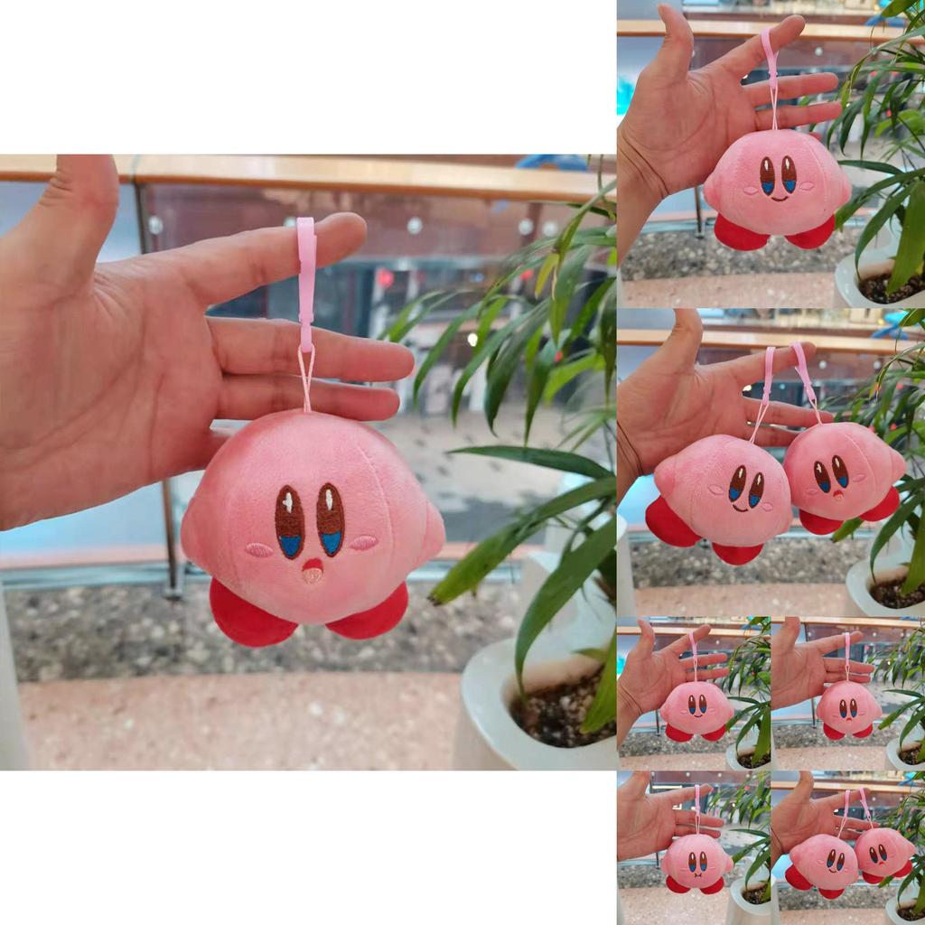 Portachiavi Kirby Cartone Animato Bambola Peluche Carino Animale Ciondolo Borsa Decorazione 10cm Giocattolo Morbido