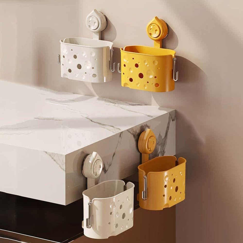 

Коробка для хранения мочалок без перфоратора, пластиковый держатель для сушки полотенец, корзина для хранения имбиря и чеснока для дома