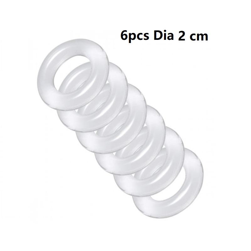 Male 6pcs 1 Set Silicone Penis Lock Cock Ring Bondage Erection Delay Ejaculation Reusable Enlargement Ball Stretcher Sex Toy Men