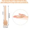 51 PCS Honey Sticks Dipper, 3 Inch Mini Wooden Honeycomb Sticks, Small Honey Stirrer Stick, Honey Sticks for Honey Jar Dispense Drizzle Honey and