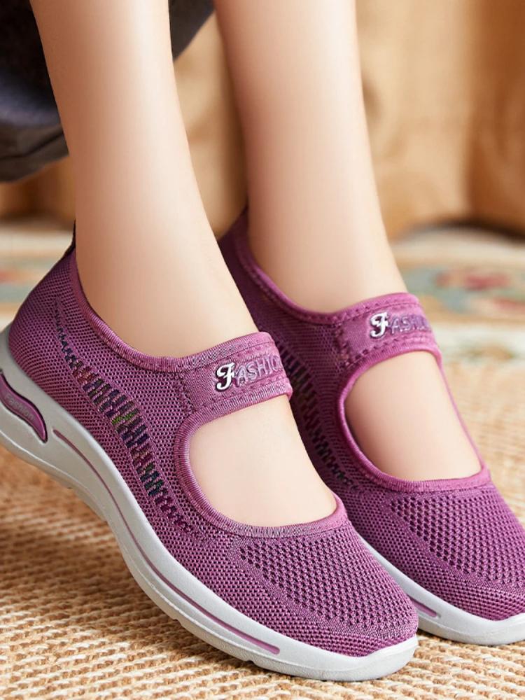 Mocasini de damă antiderapanți Zapatillas Deportivas Mujer Pantofi casual pentru femei Pantofi de alergare cu goluri la modă, confortabili, ușori, adidași