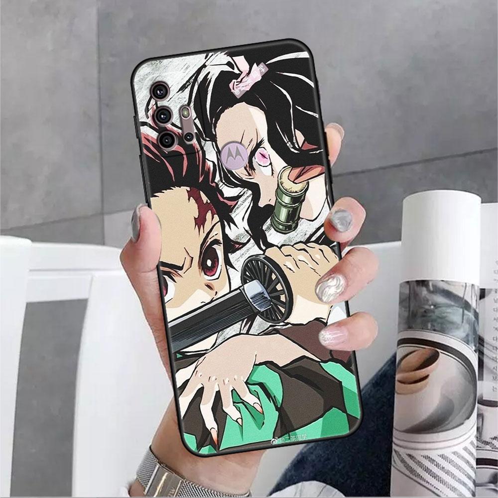 Dämon Slayer Anime Fall Für Motorola G30 G9 Spielen G82 G52 G60 G8 G9 Power G50 One Fusion Edge 30 20 schwarz Weiche Telefon Capas