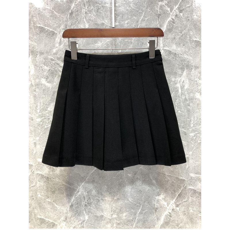 

Xiaozi Xixi Classy Wool High Waist Pleated Skirt Women s European Goods Fall and Winter Make You Look Younger Preppy Style Skirt 50y09 Black S