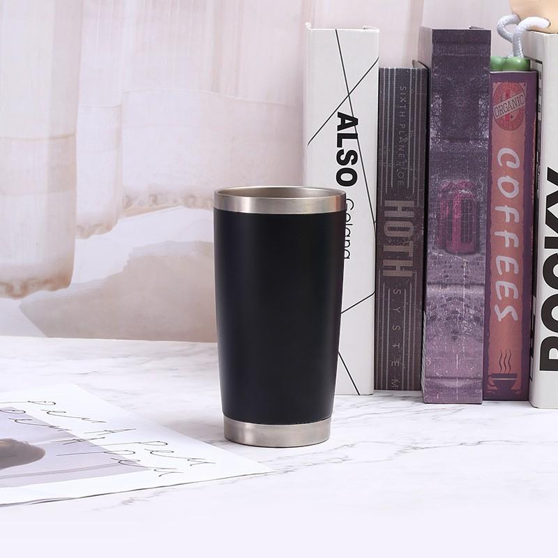 20oz Stainless Steel Vacuum Insulated Travel Mug With Push Lid Double Wall Car Cup Hot Cold Drinks