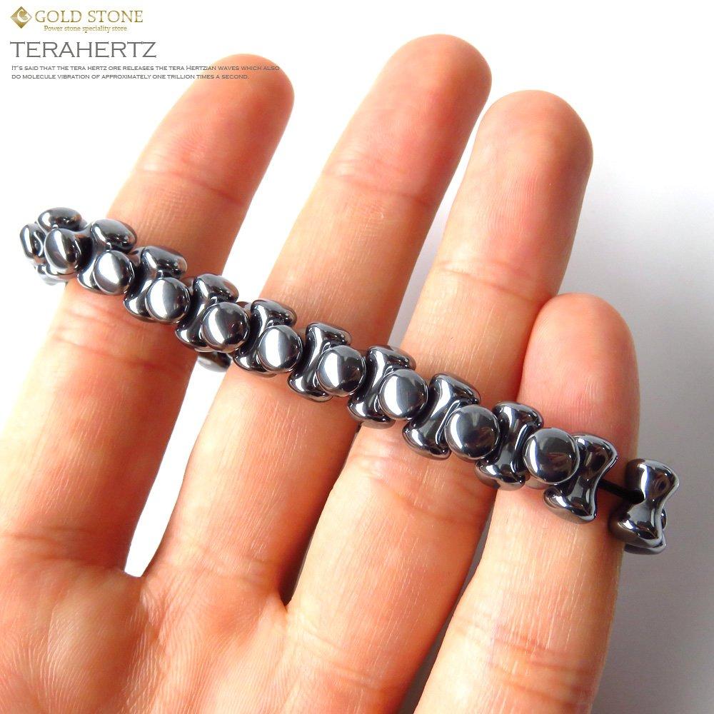 [GOLD STONE] Terahertz Ore Bone Cut Bracelet, Ice-Melting Power Stone