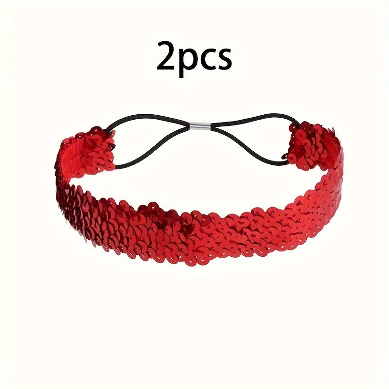 Set of 2 Glittering Sequin Hairbands for Ladies - Ideal for Celebrations and Events