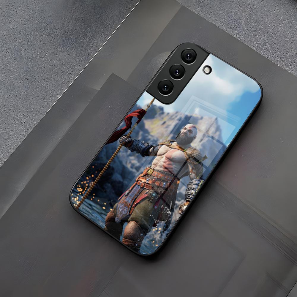 God Of War Ragnarok Phone Case Glass For Samsung Galaxy S23 S24 S21 S25 S22 S20 Ultra Fe Plus A55 A15 A14 Coque