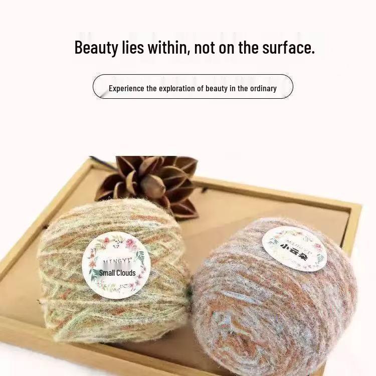 6-Strand Mousse Cloud Soft Scarf Hat Crochet Kit - Handmade Snow-Step DIY Milk Waffle Stitch Yarn