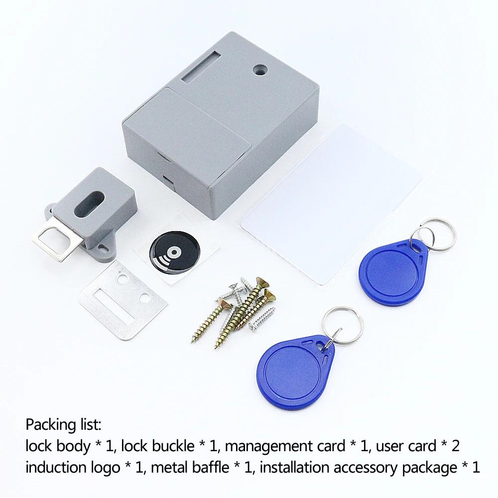 Smart Security Electronic Lock Mobile NFC Induction Door Lock IC Card Invisible Lock Wine Cabinet Door Lock Cabling Free