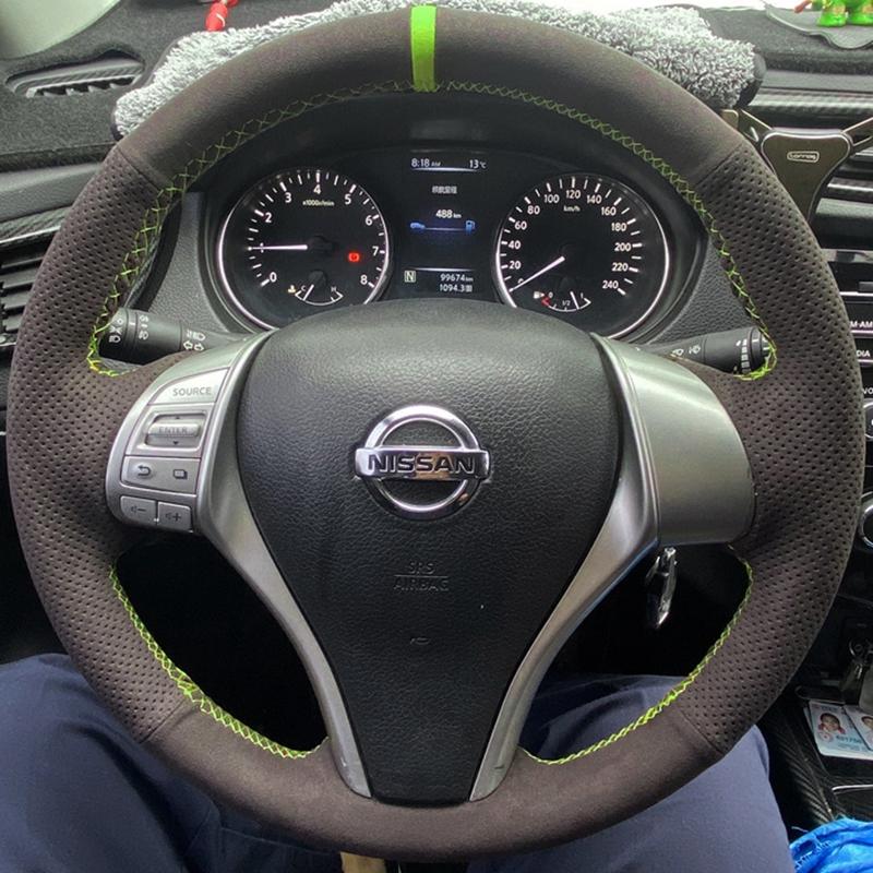 

Оплетка на руль автомобиля на заказ, мягкая замша, 100% подходит для Nissan Teana Altima 2013-2016 X-Trail QASHQAI Rogue 2014 2015