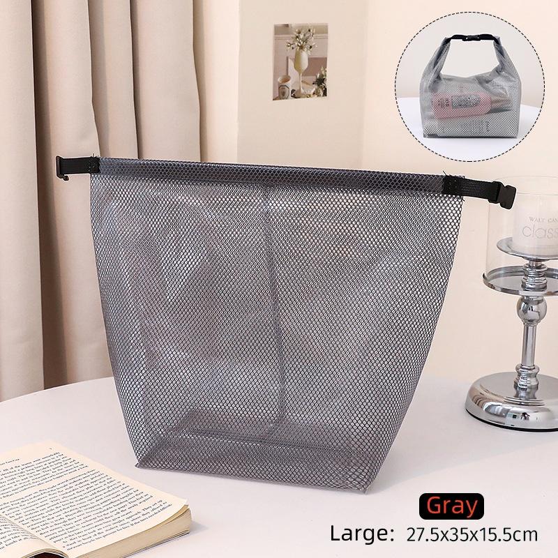 Portable Makeup Cosmetic Storage Bag Swimming Bag Simple Travel Buckle Type Shopping Bag Waterproof Washing Bag