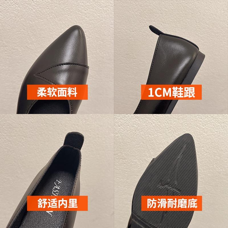 Spring and summer new fashion pointed shallow mouth single shoes flat comfortable casual Doudou shoes one pedal single shoes