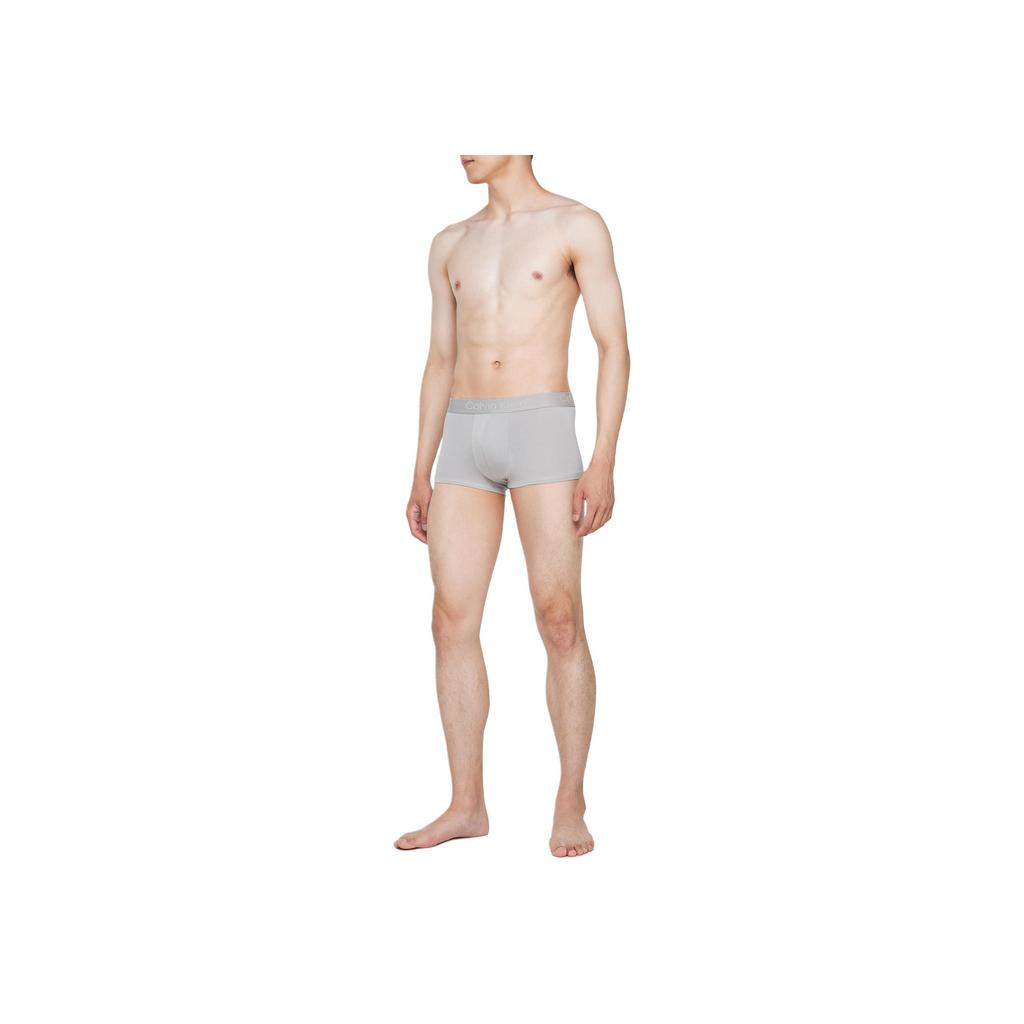 Calvin Klein Einfarbiger Bund Buchstaben Low Rise Unterwäsche Herrenunterwäsche Hellgrau NB3979-OQ9