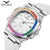 Top Brand New High Quality Rainbow Drill Watch Belt Waterproof Mechanical Men's Wrist Watch