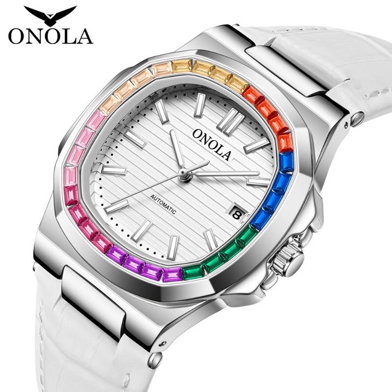 Top Brand New High Quality Rainbow Drill Watch Belt Waterproof Mechanical Men's Wrist Watch