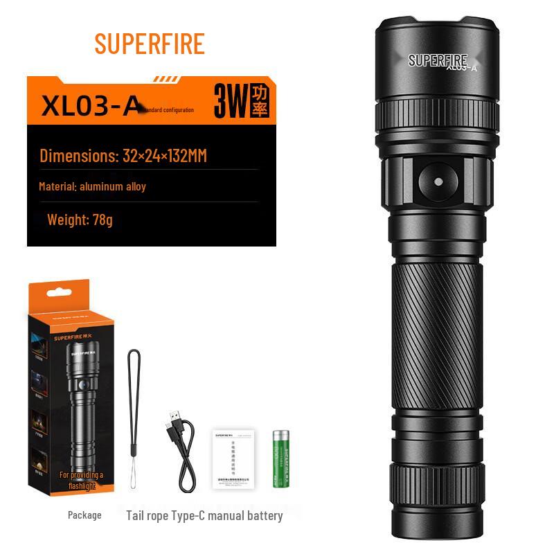 Shenhuo Waterproof LED Zoom Flashlight
