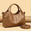 Women's Versatile Large Capacity Soft Leather Handbag - Fashionable Crossbody Shoulder Bag for Mom