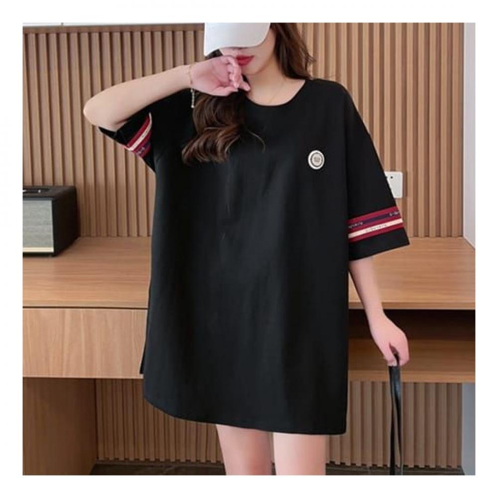 Navava Casual Simple Loose FiT Round Neck ShorT Sleeve T shirT nT1737