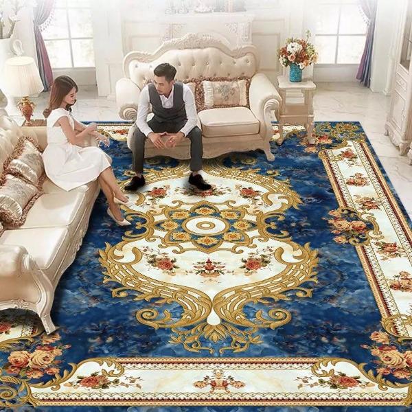 European Style Living Room Carpet Sofa Coffee Table Carpet Large-area Bedroom Bedside Carpet