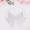 Fashion Rhinestone Chest Chain Sparkling Body Chain Jewelry Tassel Bra Chain for Crop Top  Beach