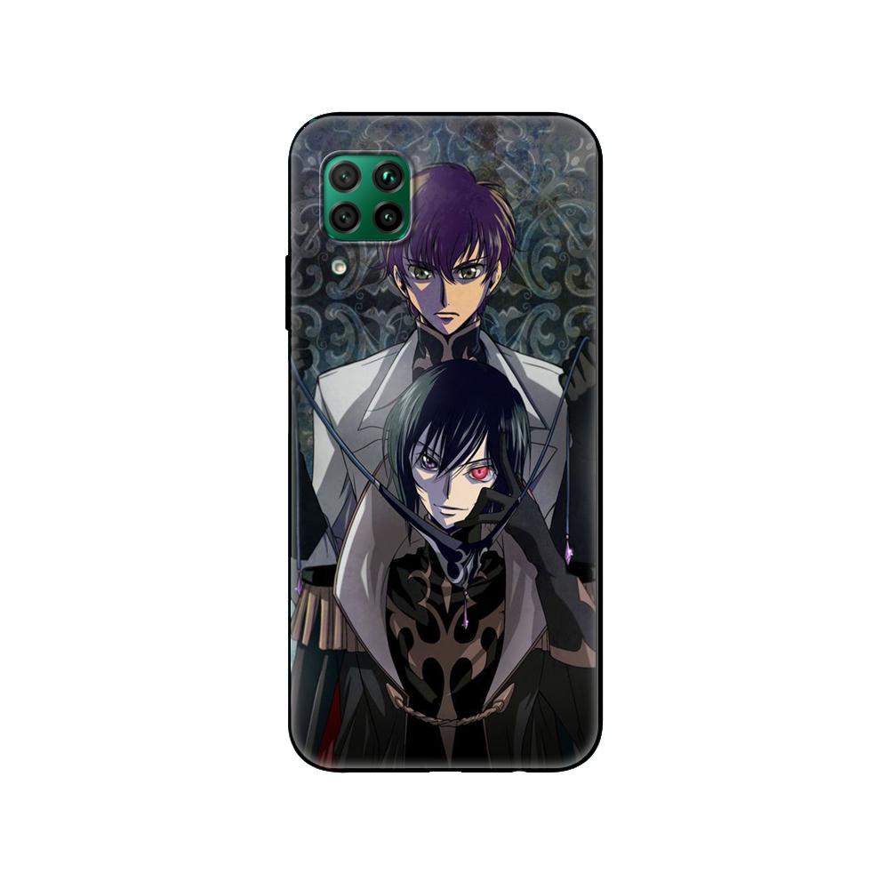 Schwarze TPU-Hülle für Huawei P30 Lite P30 Pro P40 Hülle für Huawei P40 LITE E P Smart 2020 Hülle Cover Japanischer Anime Code Geass